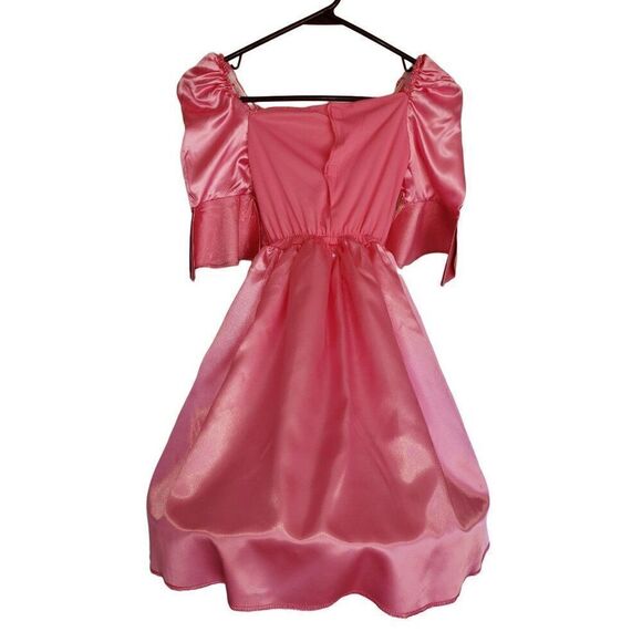 Aurora Princess Dress Costume Size S Pink Gold Satin with Gloves Cosplay 4-6 - Picture 4 of 8